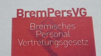 Schriftzug BremPersVG mit Übersetzung Bremisches Personal Vertretungsgesetz